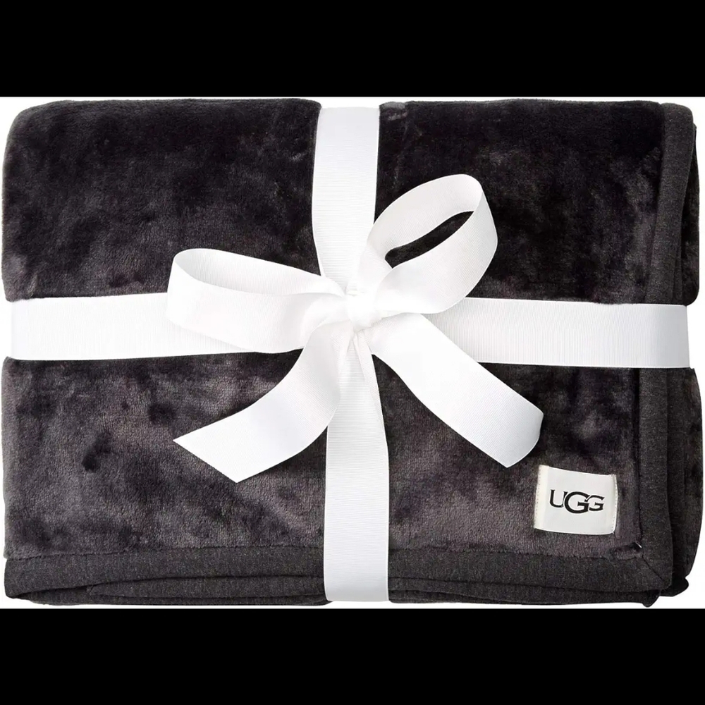 UGG Home Duffield Throw Black Bear Heather - cozy blanket 50 x 70